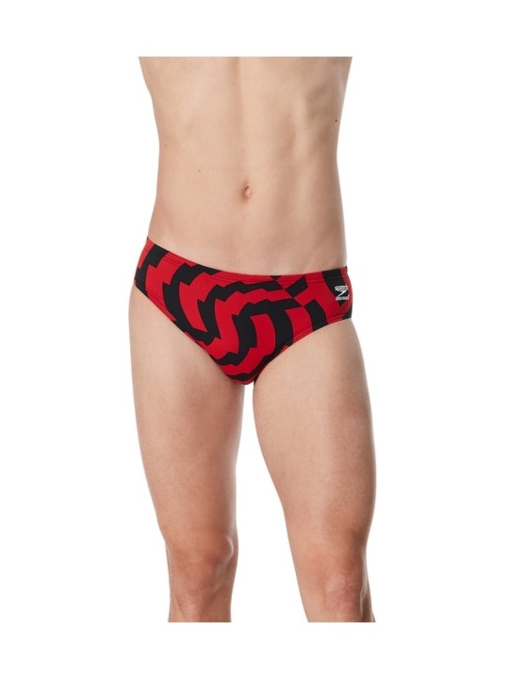 Speedo Boy’s Maroon & Black Vortex Maze Swim Briefs Boys 9/10 & 11/12